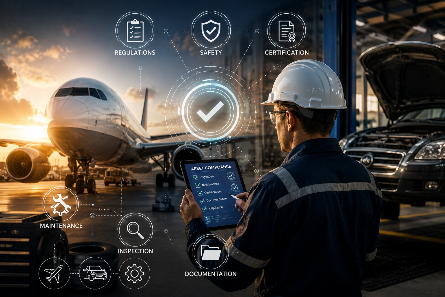 Driver reviewing DOT compliance documents