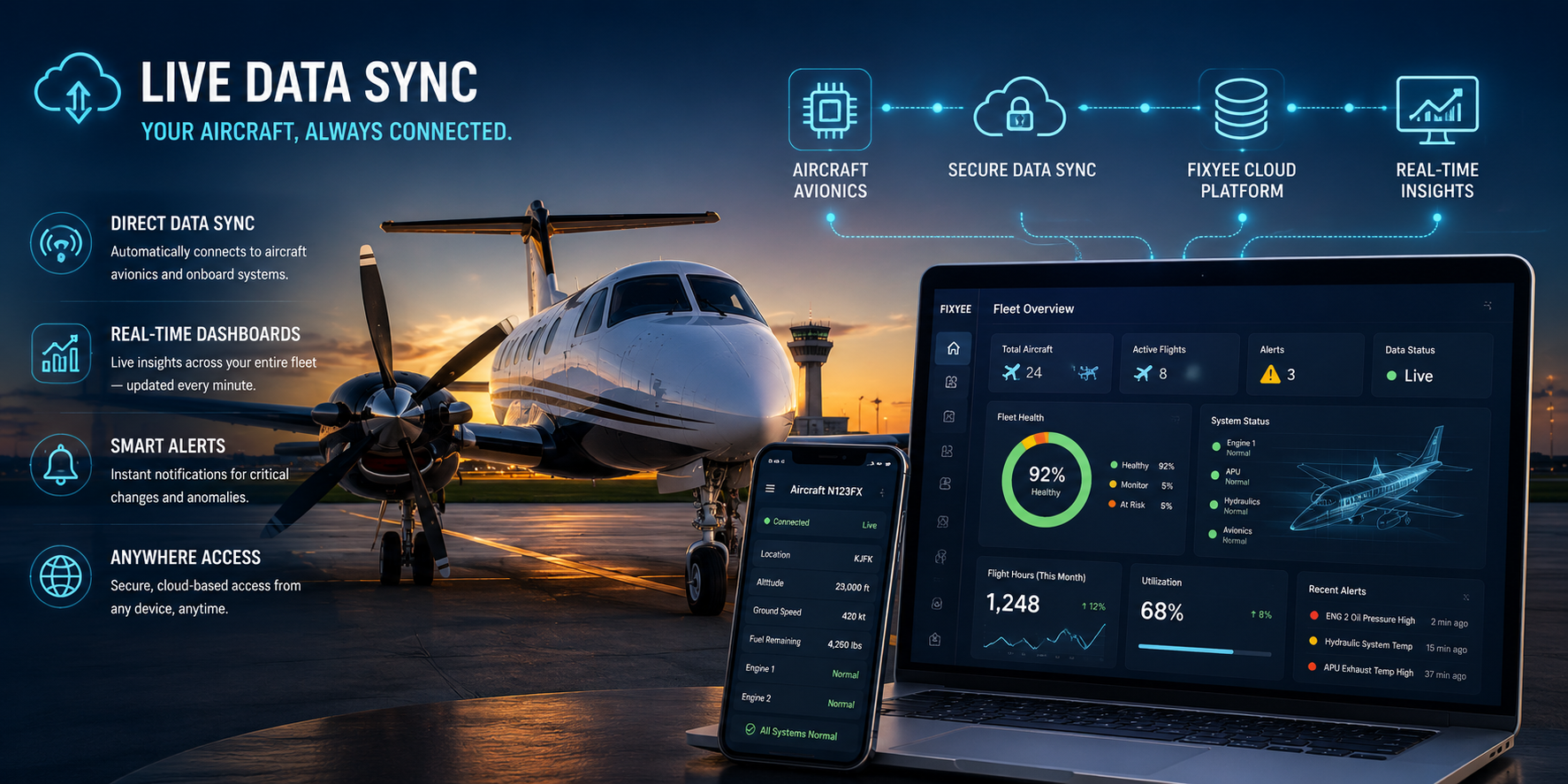 Your Aircraft, Always Connected — Fixyee automated calibration scheduling