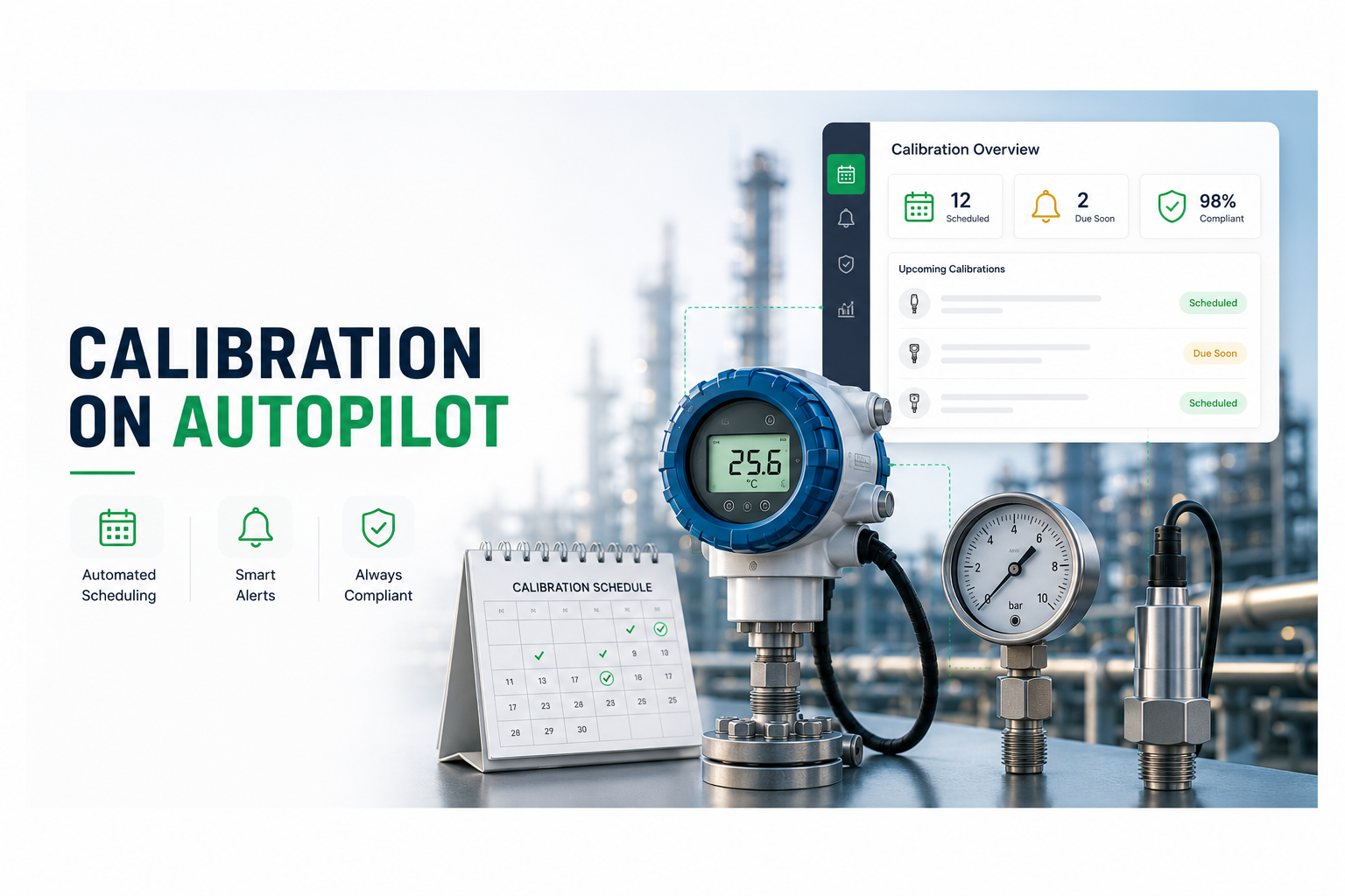 Calibration on Autopilot — Fixyee automated calibration scheduling