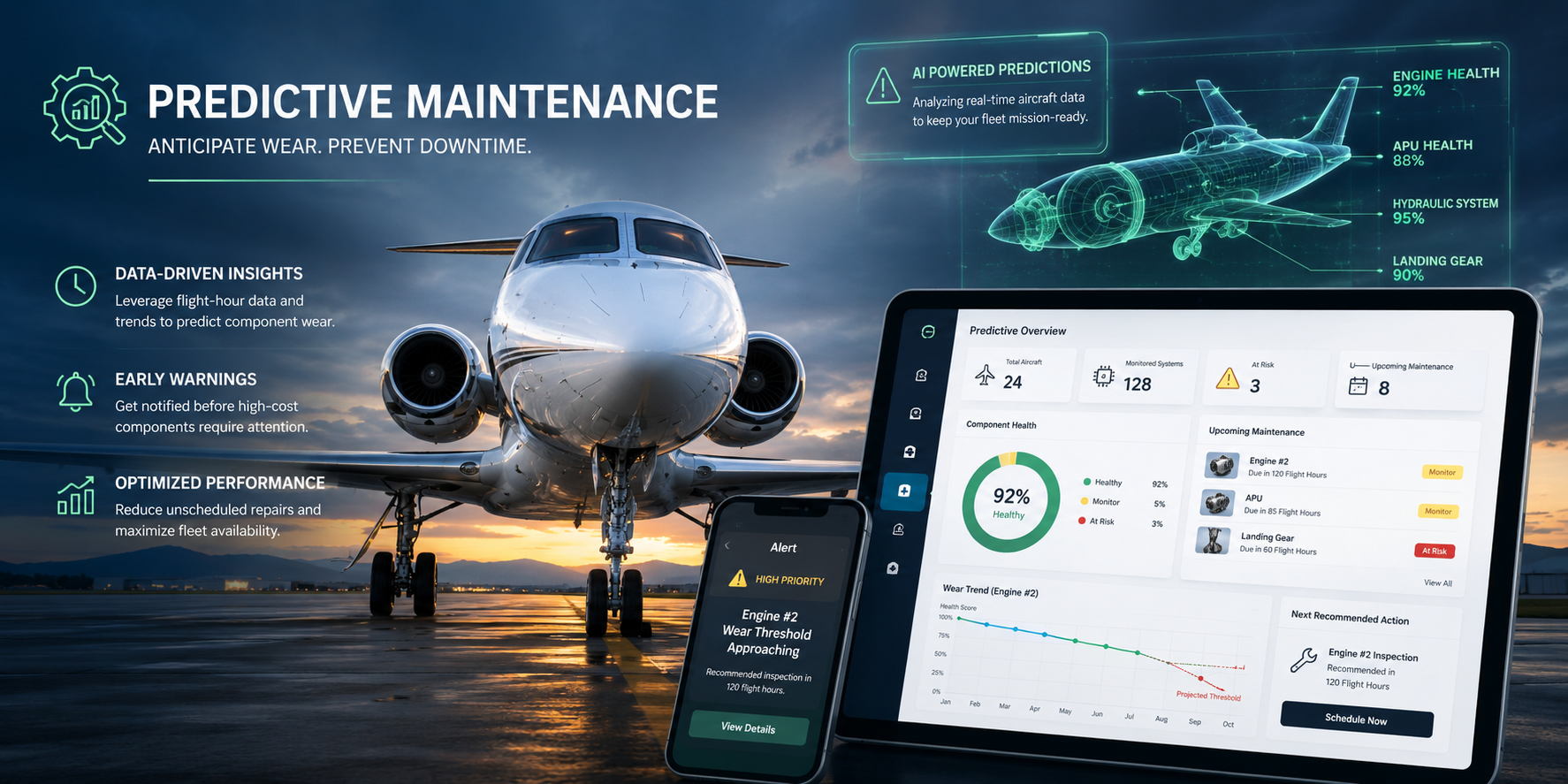 Predictive Maintenance — anticipate wear, prevent downtime
