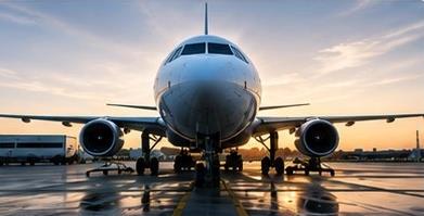 Private jet nose view